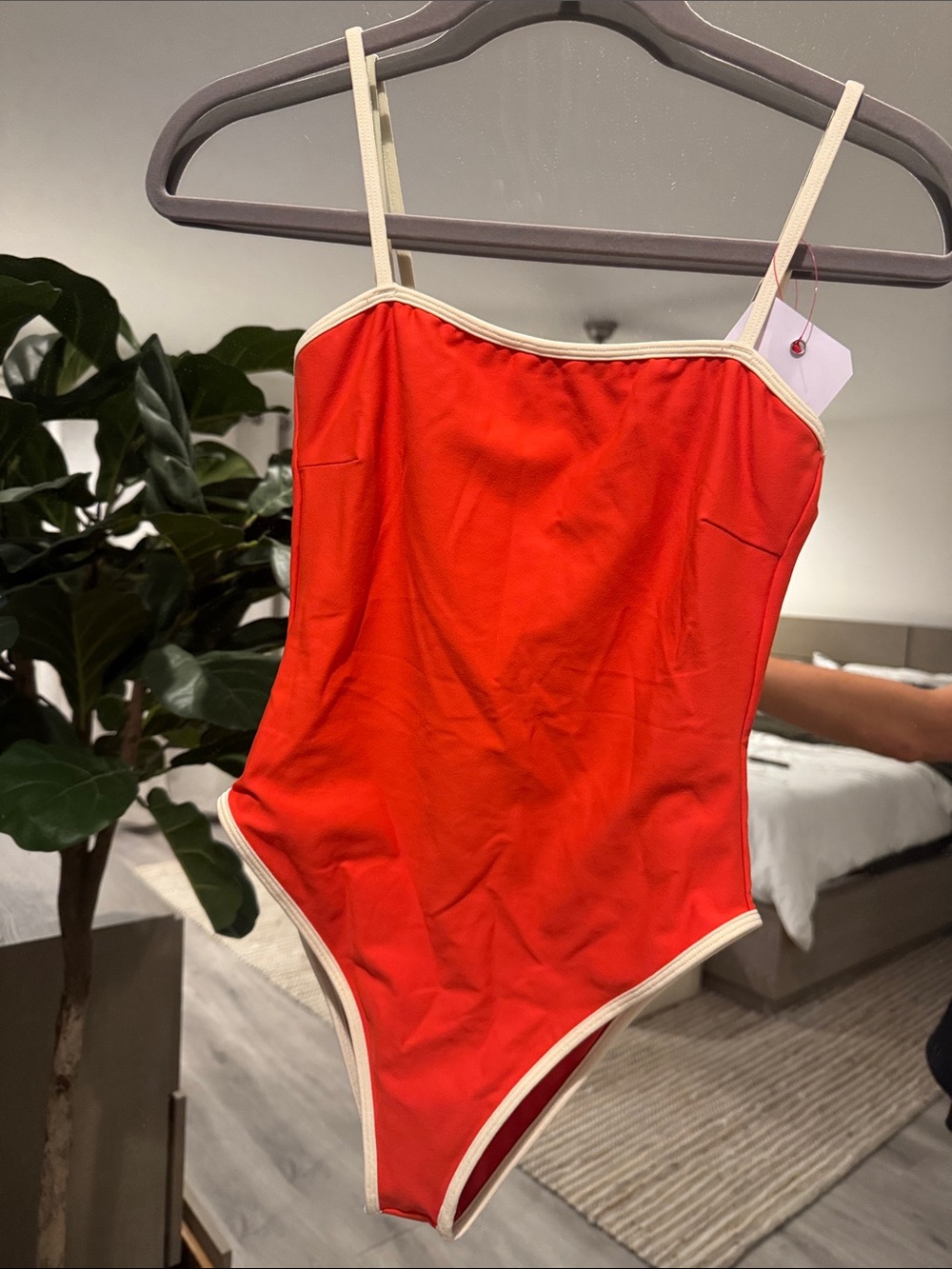 Cherry Cream Binded Jacelyn One-Piece